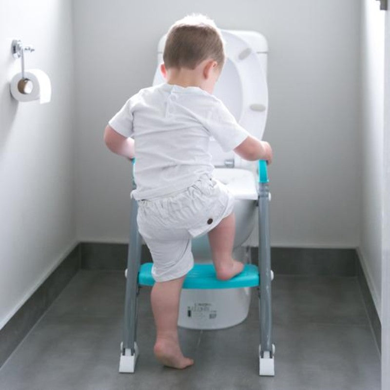 Moose Step on up Toilet Trainer-Grey/Aqua