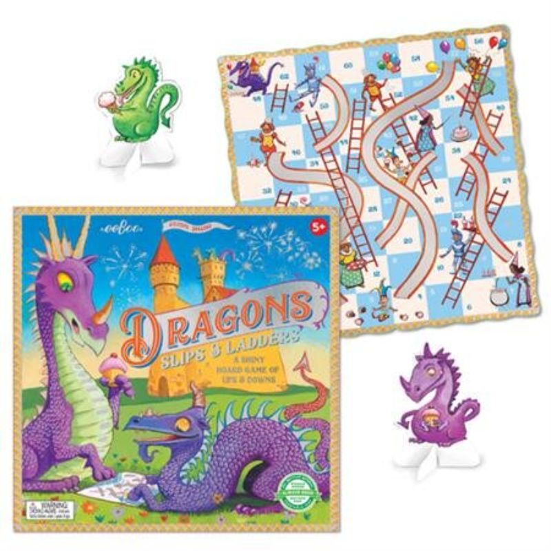 Board Game - eeBoo Game Dragons Slips & Ladders