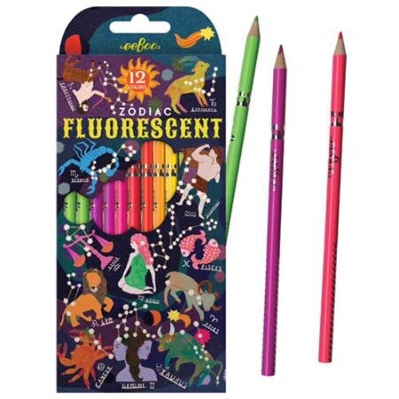 Coloured Pencils - eeBoo 12 Color Fluorescent Zodiac