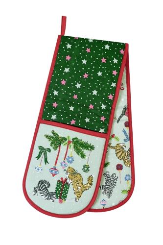 Ulster Weavers Christmas Cats Cotton Double Oven Glove