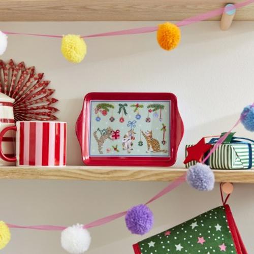 Ulster Weavers Christmas Cats Melamine Scatter Tray 21 x 14cm