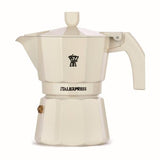 Pezzetti Italexpress 3 Cup Aluminium Coffee Maker Pastel Cream