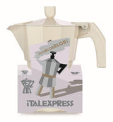 Pezzetti Italexpress 3 Cup Aluminium Coffee Maker Pastel Cream