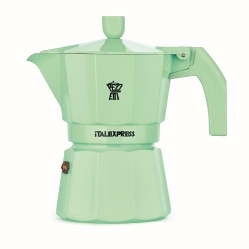 Pezzetti Italexpress 3 Cup Aluminium Coffee Maker Pastel Green