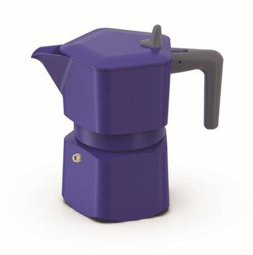 Pezzetti Pentaexpress 3 Cup Aluminium Coffee Maker Torpedo Blue