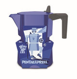 Pezzetti Pentaexpress 6 Cup Aluminium Coffee Maker Torpedo Blue