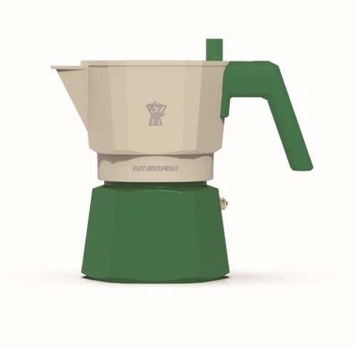 Pezzetti Futurexpress 3 Cup Aluminium Coffee Maker Forest Green