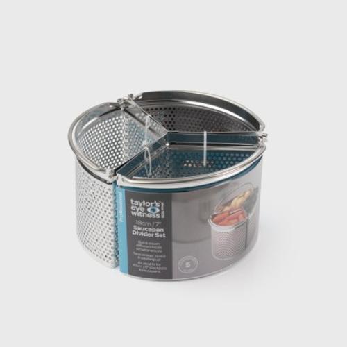 Taylors 3pc Stainless Steel Saucepan Divider Set 18cm