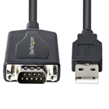 StarTech 3ft USB to Serial Cable/RS232 Adapter - High-Speed DB9 Male to USB Type A Converter