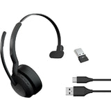 Jabra EVOLVE2 55 UC MONO USB-A Headset - Wireless, Noise Canceling, High Comfort for Hybrid Work