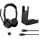 Jabra EVOLVE2 55 UC Stereo Headset - Wireless Bluetooth, Noise Canceling, USB-C, Comfort