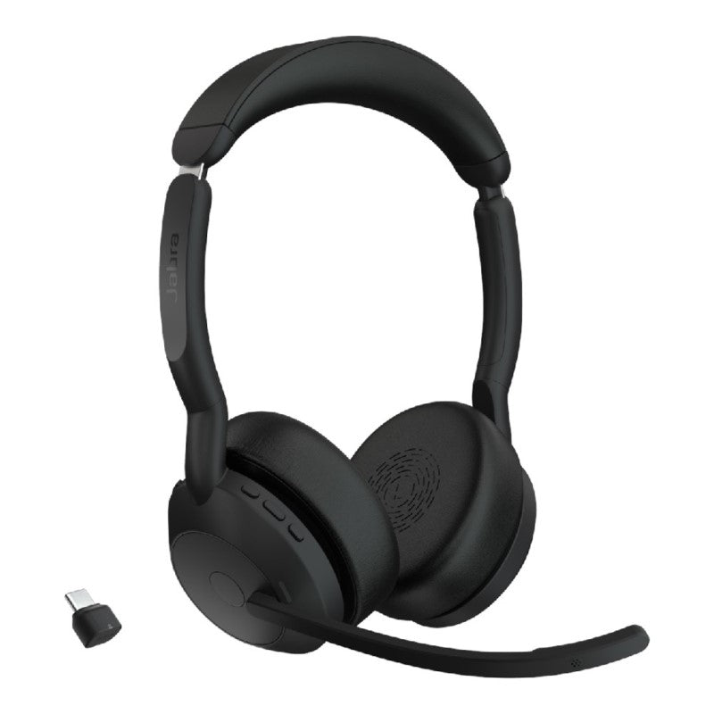 Jabra EVOLVE2 55 UC Stereo Wireless Headset - USB-C, ANC, Dual Connectivity for Hybrid Work