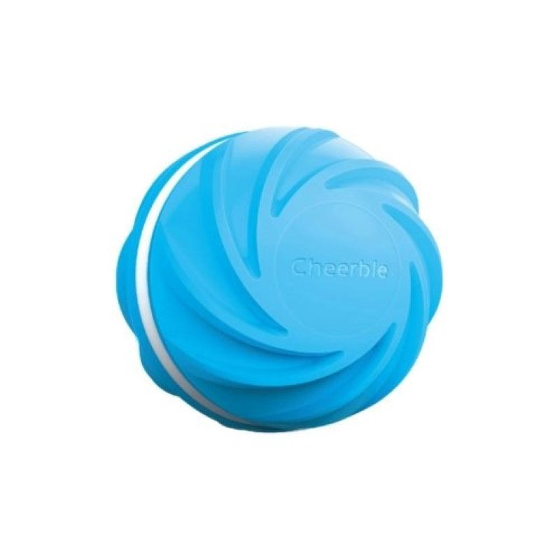 Interactive Waterproof Dog Toy - Flipside Cheerble Wickedball Cyclone (Blue) for Active Play