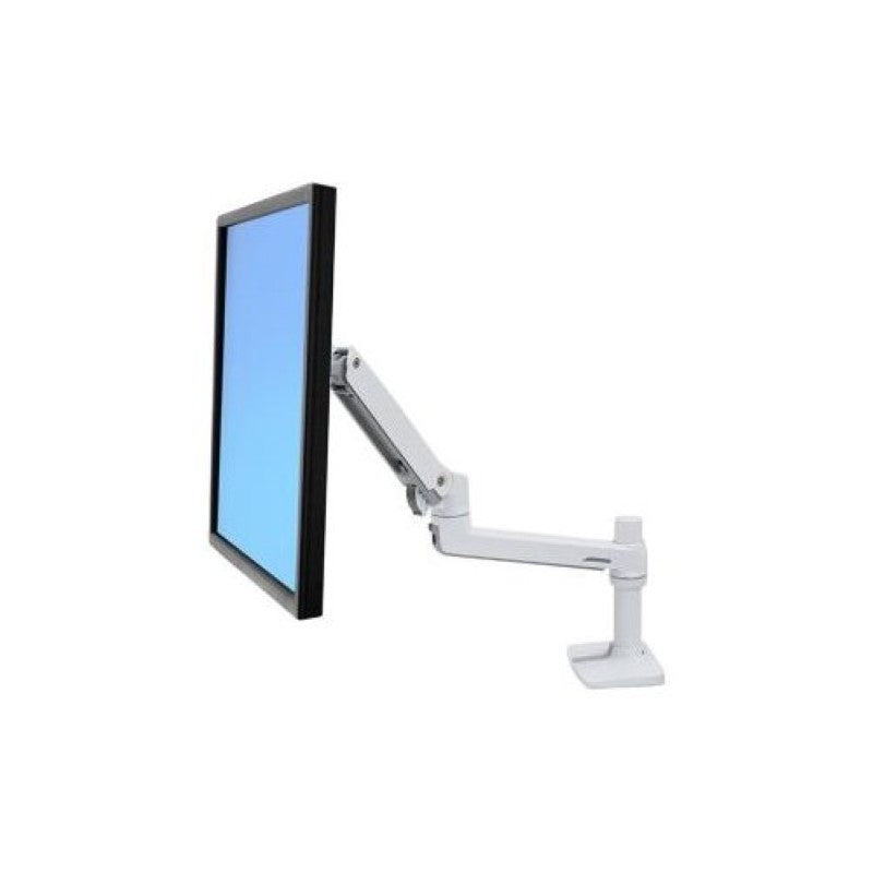 Ergotron LX Monitor Mounting Arm - Adjustable White Arm for 32-inch Displays - Supports 11.34 kg