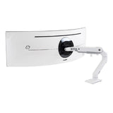 Ergotron HX Desk Monitor Arm - Height Adjustable Monitor Mount for 49" Curved & LCD Displays - White