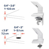 Ergotron HX Desk Monitor Arm - Height Adjustable Monitor Mount for 49" Curved & LCD Displays - White