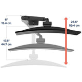 Ergotron HX Desk Monitor Arm - Adjustable HD Pivot for 49" Curved & Flat Screens in Matte Black