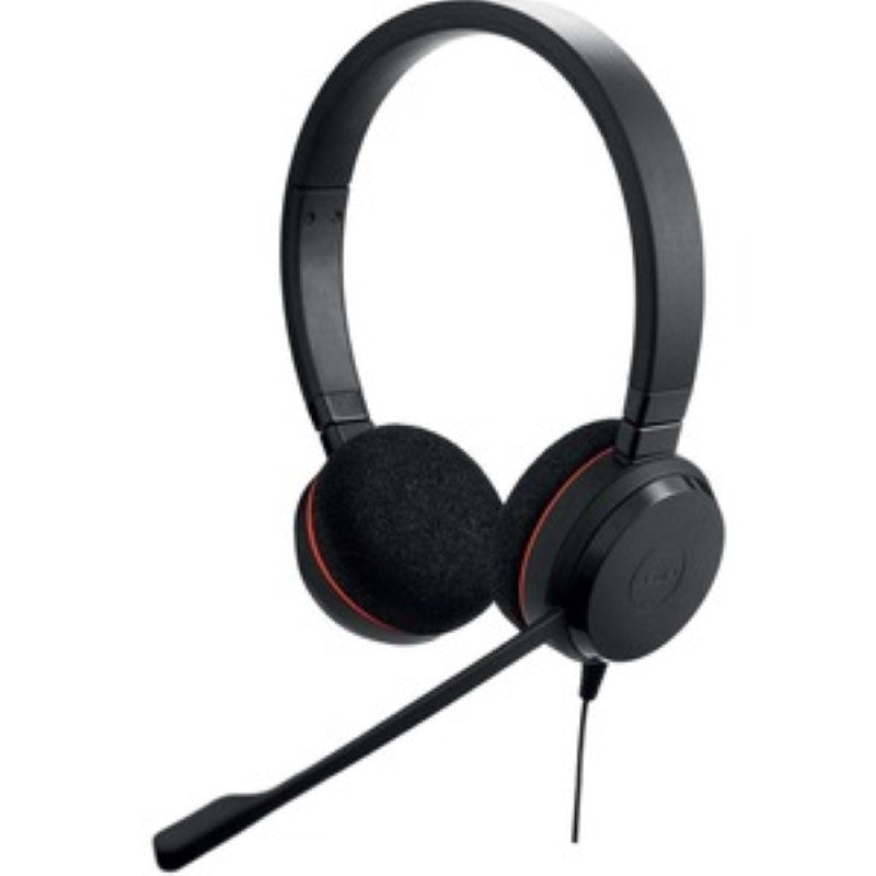 Jabra Evolve 20 Stereo USB-C Headset - Noise Cancelling, Comfortable Over-the-Head Design, Black