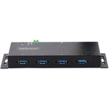 StarTech 4-Port Industrial USB 3.0 Hub with ESD Protection, Metal Housing, and Flexible Mounting