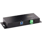 StarTech 4-Port Industrial USB 3.0 Hub with ESD Protection, Metal Housing, and Flexible Mounting