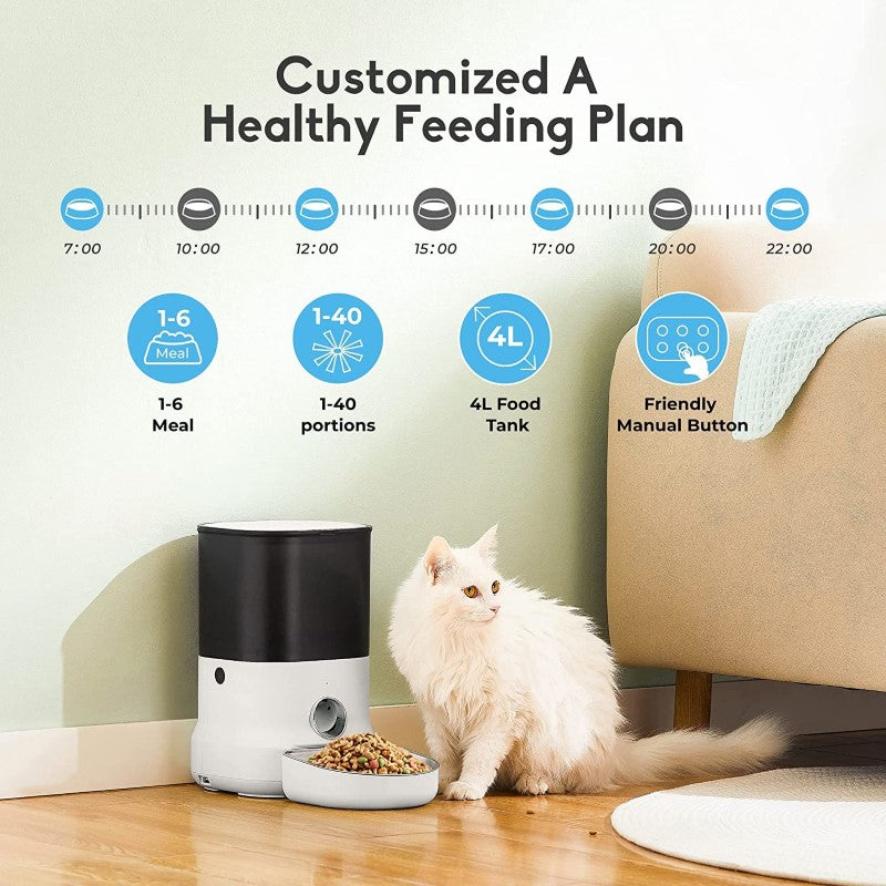 Dogness F12 Cube 4L Programmable Pet Feeder for Dogs and Cats - Automated Feeding Solution