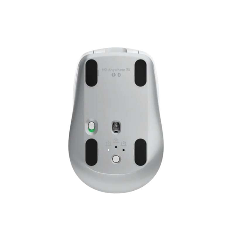 Logitech MX Anywhere 3S Wireless Mouse - Pale Gray - 8K DPI, Rechargeable, Bluetooth