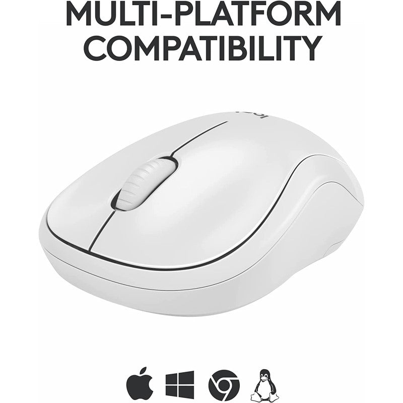 Logitech M240 Silent Bluetooth Mouse - Wireless, 4000 DPI, Compact Design, Off White