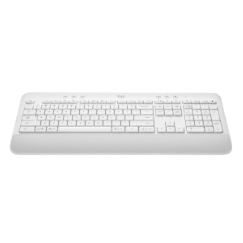 Logitech K650 Wireless Signature Keyboard - Elegant White, Bluetooth, 36-Month Battery Life