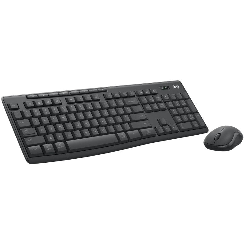 Logitech Wireless Keyboard and Mouse Combo - Ergonomic, Spill-Resistant Durable Set for Business