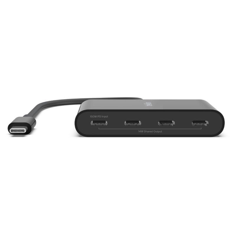 Belkin USB-C 4-Port Hub - Fast Data Transfer with USB 3.2 Gen 2 for PC, Mac, Chrome, iPadOS