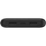 Belkin BoostCharge 10,000mAh 3-Port Power Bank with USB-A and USB-C Cable - Black