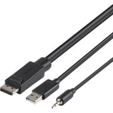 Belkin 6FT DisplayPort USB Audio KVM Combo Cable - TAA Compliant, High-Performance Connection