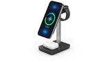 Alogic 3-IN-1 Wireless Charging Stand - MagSafe Compatible for iPhone, Apple Watch, AirPods (Black)