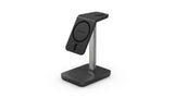 Alogic 3-IN-1 Wireless Charging Stand - MagSafe Compatible for iPhone, Apple Watch, AirPods (Black)