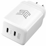 STM Goods 35W Dual Port USB-C Power Adapter - Fast Charging for Tablets & Smartphones