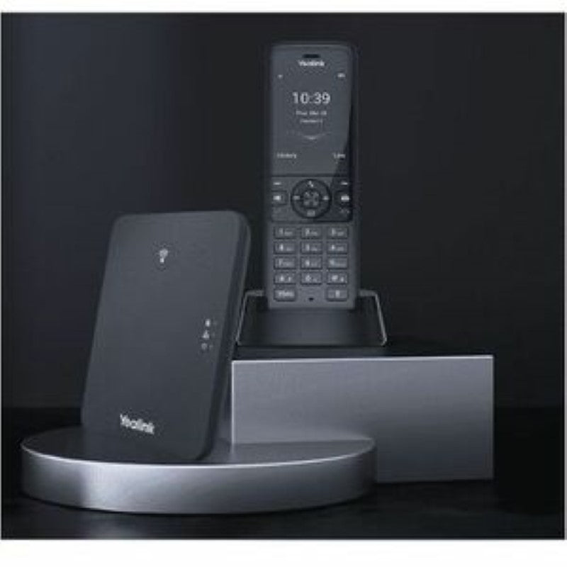 Yealink W78P DECT IP Phone - Cordless & Corded - Ideal for Small to Medium Businesses - Black