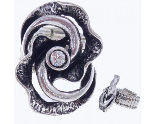 Ant Silver Wavy Scroll Ring featuring a unique wavy design, perfect for stacking or solo wear, adds elegance to any outfit.