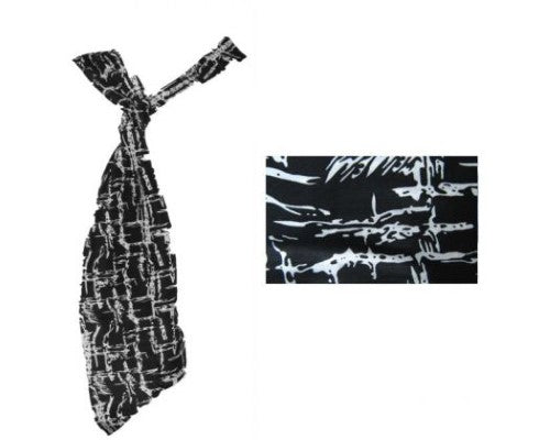 Chic skinny scarf in black and white, 165cm x 7cm, made of soft polyester for versatile styling and minimalist elegance.