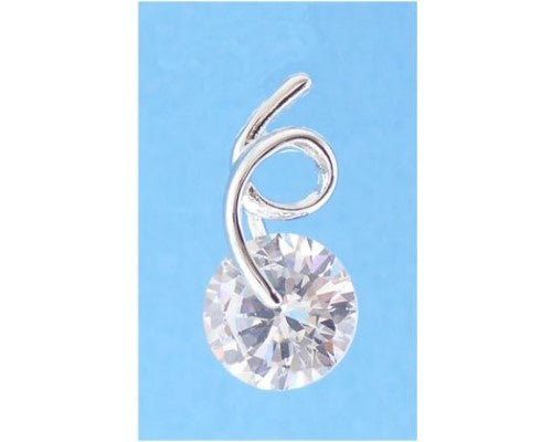 Earring - Jax Zircon with Silver Twist