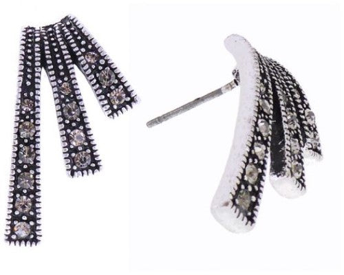Elegant silver swirl stud earrings featuring a lustrous white pearl, perfect for any occasion.