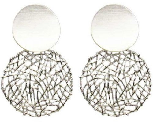 Elegant 8 cm Jax Sculptured Lattice Earrings in a unique design, perfect for casual or formal occasions.