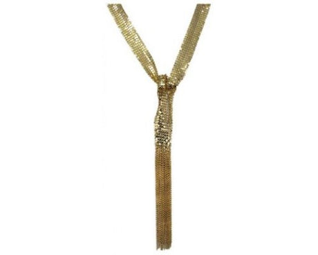 Elegant Jax Gold Lace Necklace featuring intricate details, perfect for elevating any outfit or special occasion.