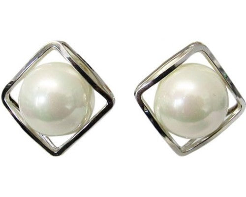 Pierced Earrings - Jax Enclosed Pearls