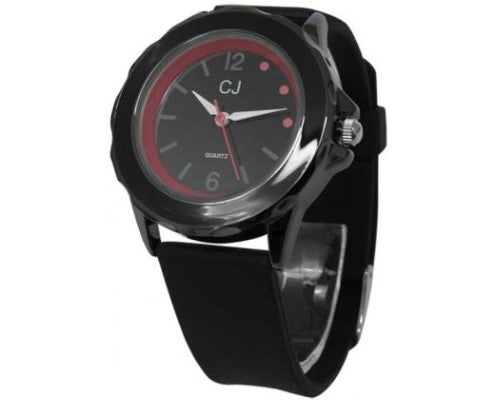Elegant Pink Black Satin Watch with 33mm face, silicon band, and Seiko movement for precision and style.