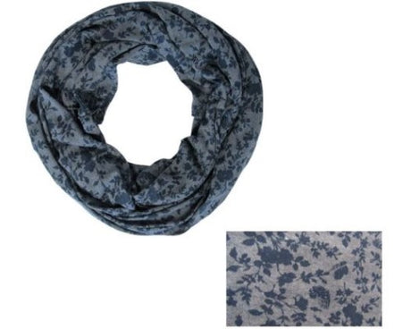 Jersey blue snood made from 100% polyester, 60x80 cm, stylish and warm accessory for winter layering.