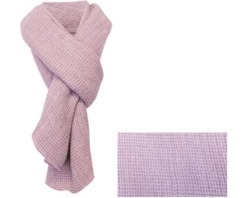 Textured dusky rose scarf, 65 x 185 cm, crafted from warm polyester and acrylic blend, perfect for stylish winter layering.