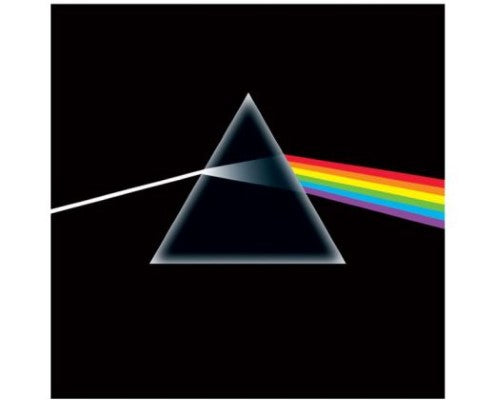 Canvas art featuring Pink Floyd's iconic 'Dark Side of the Moon' album cover, 40 x 40 cm, perfect for music lovers.