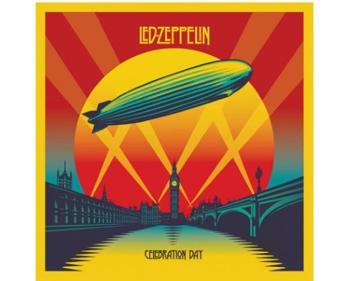 CanvasArt print of Led Zeppelin's 'Celebration Day' album cover, 40 x 40 cm, perfect for rock music enthusiasts.