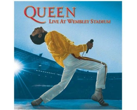 Vibrant canvas print of Queen's 'Live at Wembley' album cover, perfect for fans and music lovers, 40 x 40 cm.