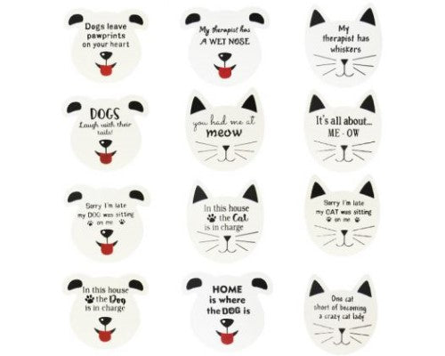 Cat Dog Magnet x12